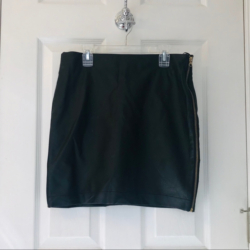 Faux leather skirt